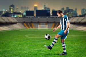 A Solitary Juggle Before Kickoff Football Game